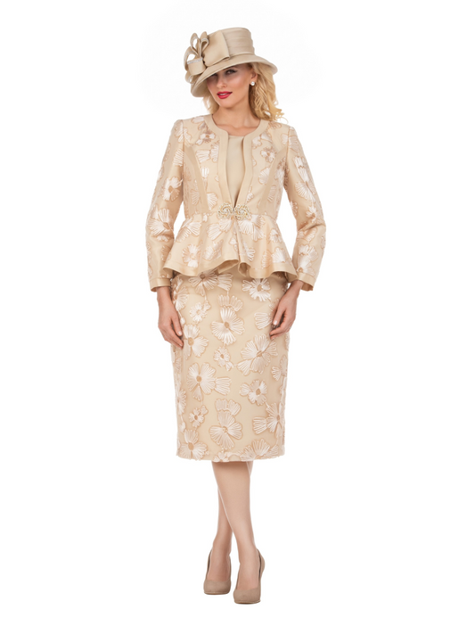 Giovanna 3 Pc Skirt Suit- G1336